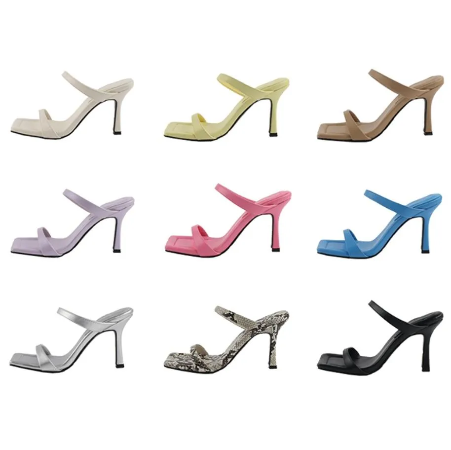 Women's Pointed Leather Heel Pumps AS93