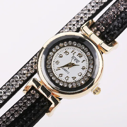 Women's Rhinestone Braided Bracelet Watch