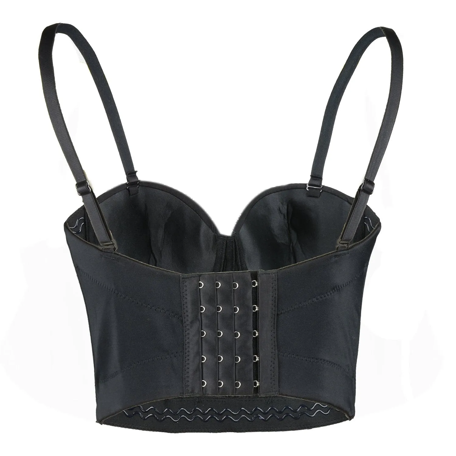 Women's Rhinestone Diamond Chain Bustier Crop Top Corset Top Bralet Gold