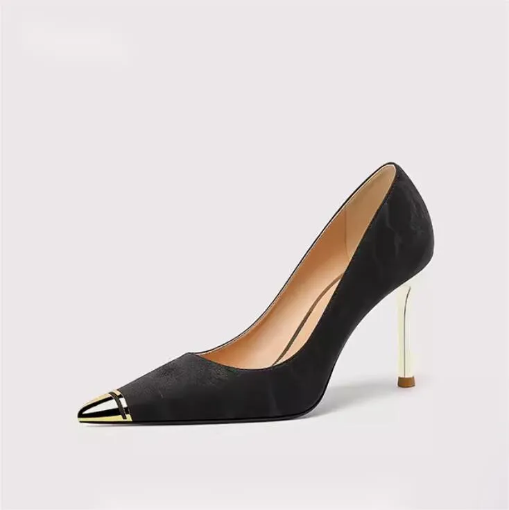 Women's Small Size Pointy Heels With Toe Cap TS11