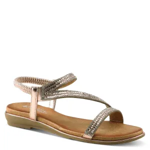 Women's Spring Step | Alella Comfort Rhinestone Sandals by Azura |Rose