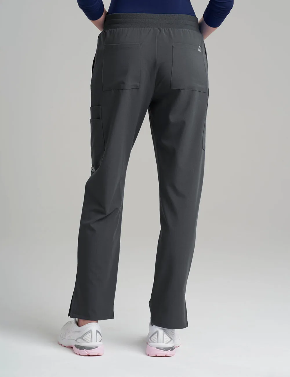 Womens Straight Leg Scrub Pants - Pewter