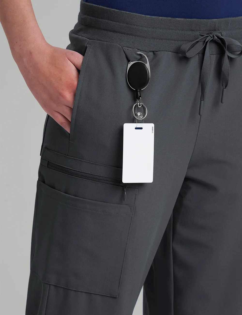 Womens Straight Leg Scrub Pants - Pewter