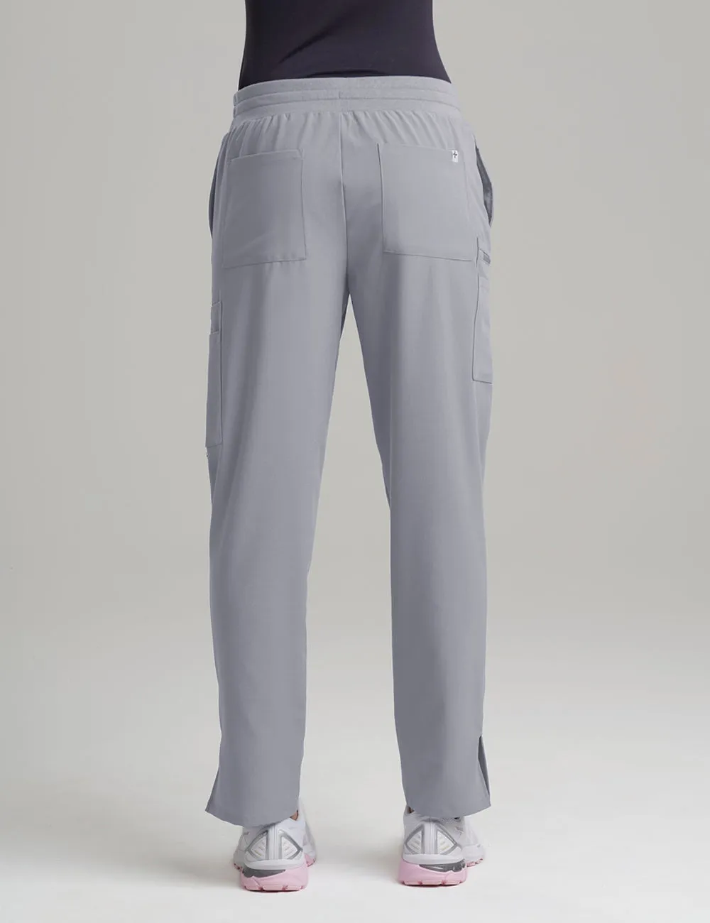 Womens Straight Leg Scrub Pants - Stone Gray
