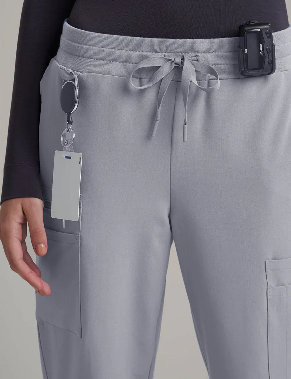 Womens Straight Leg Scrub Pants - Stone Gray
