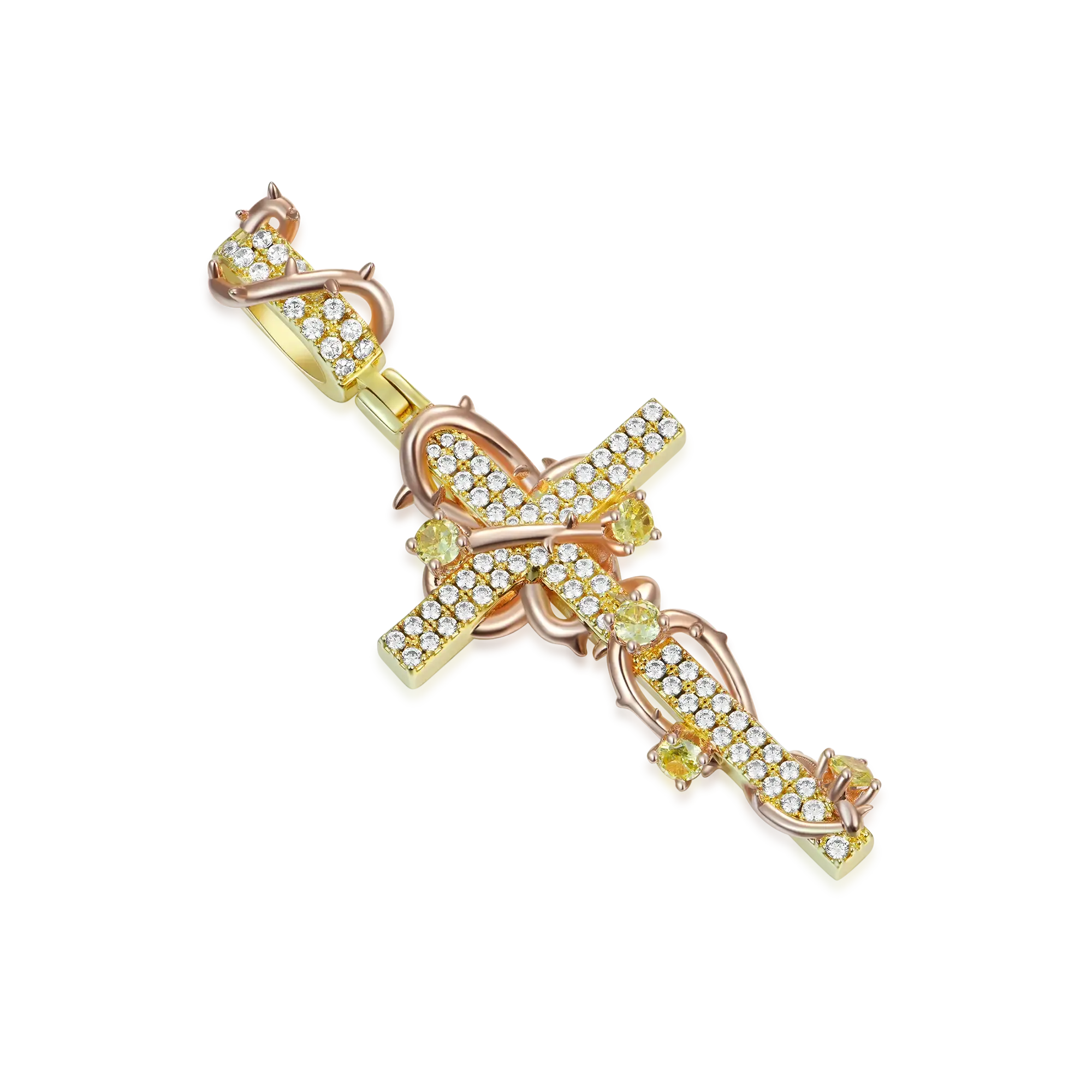 Women's Thorned Rose Cross Pendant