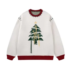 Women's Winter Christmas Tree Jacquard Sweater