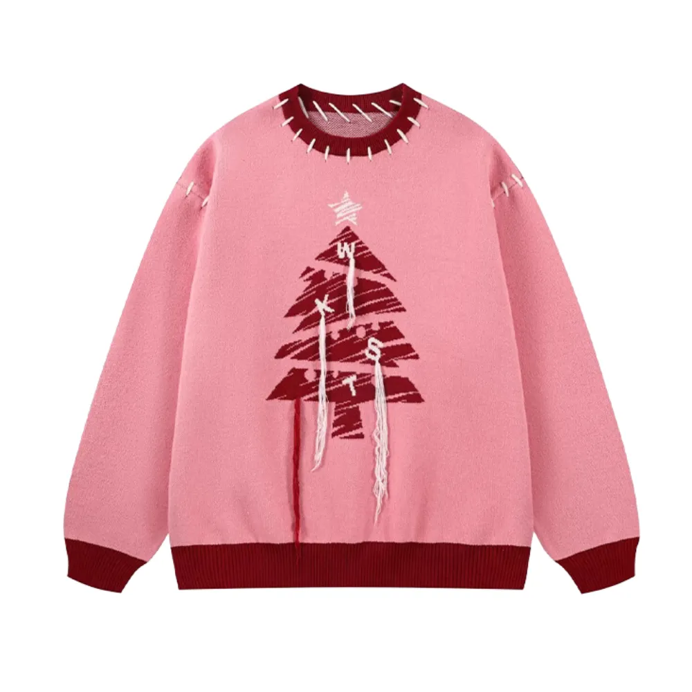 Women's Winter Christmas Tree Jacquard Sweater