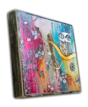 Wood Block  'Surreal Owl I'