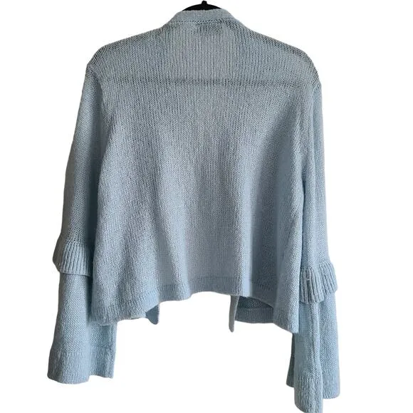 WOODEN SHIPS Paola Buendia Open Front Bell Sleeve Cardigan Women's S/M