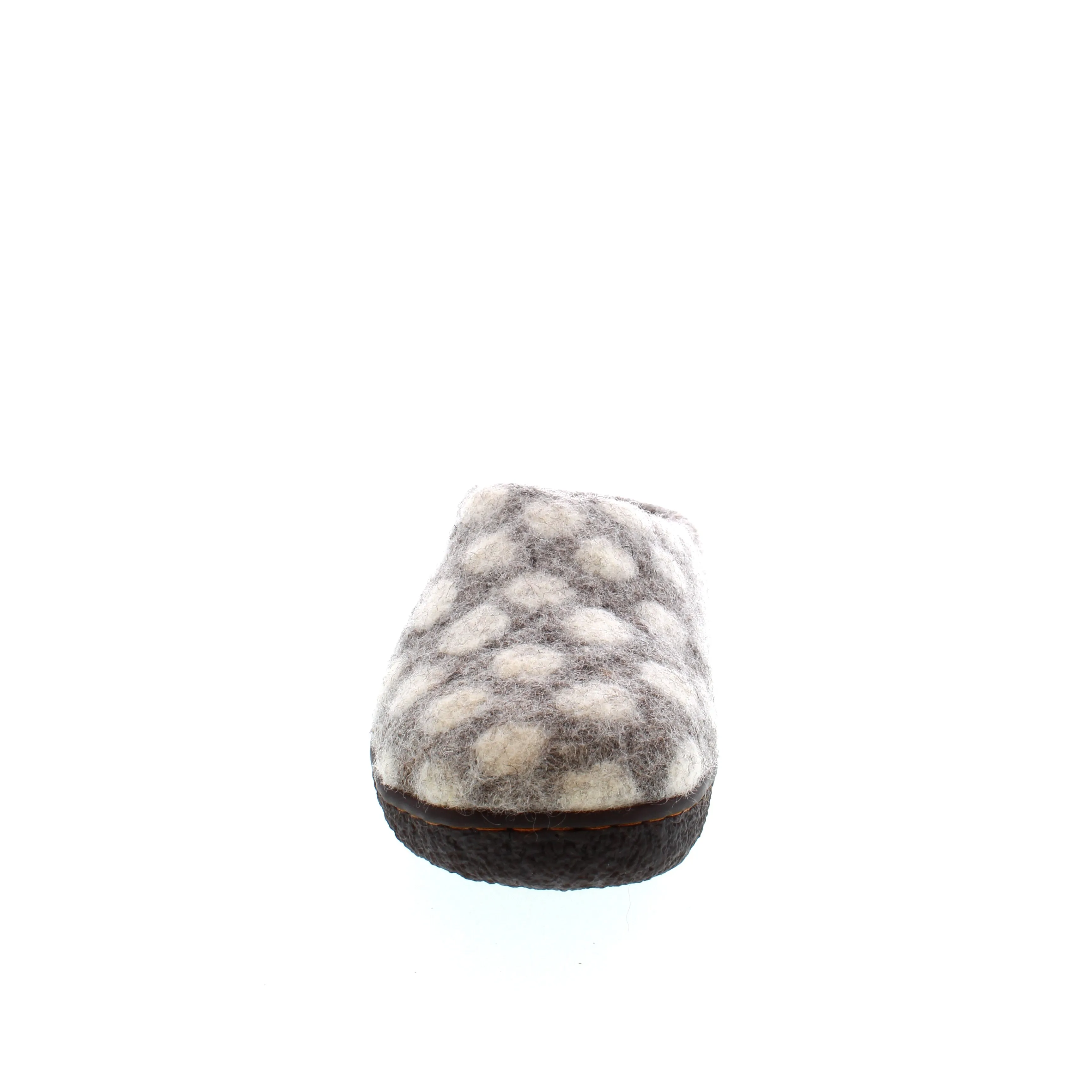 Wool Lhasa - Grey/White Dots