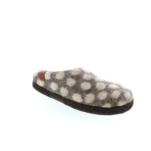 Wool Lhasa - Grey/White Dots