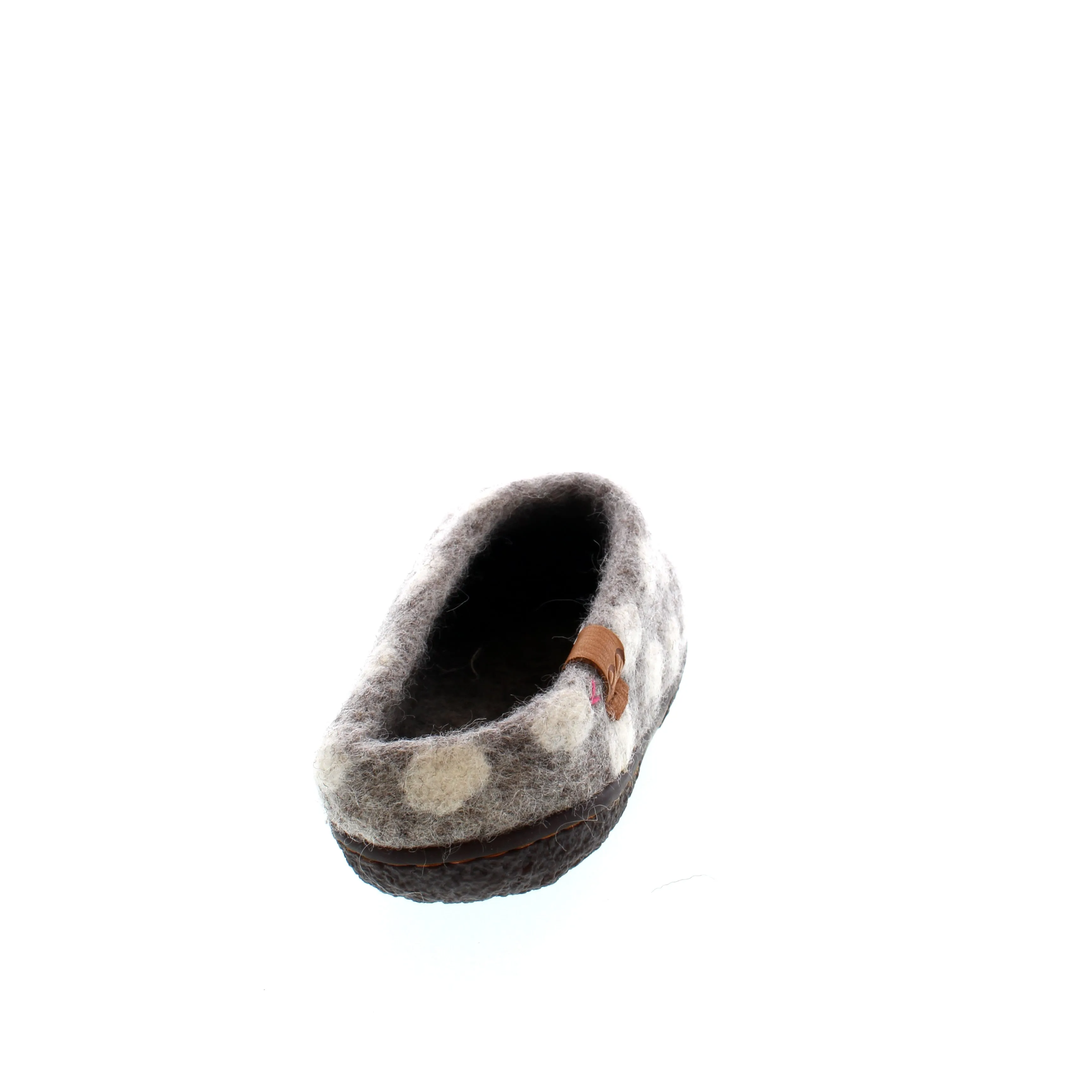 Wool Lhasa - Grey/White Dots