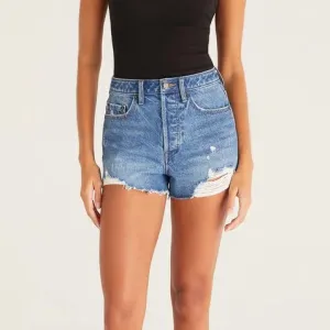 Z Supply Classic HR Short-vintage indigo