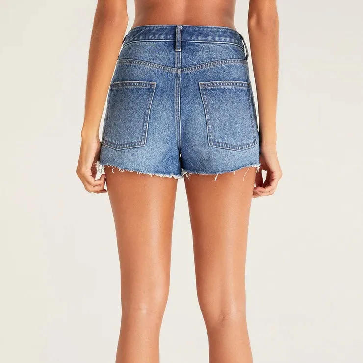 Z Supply Classic HR Short-vintage indigo